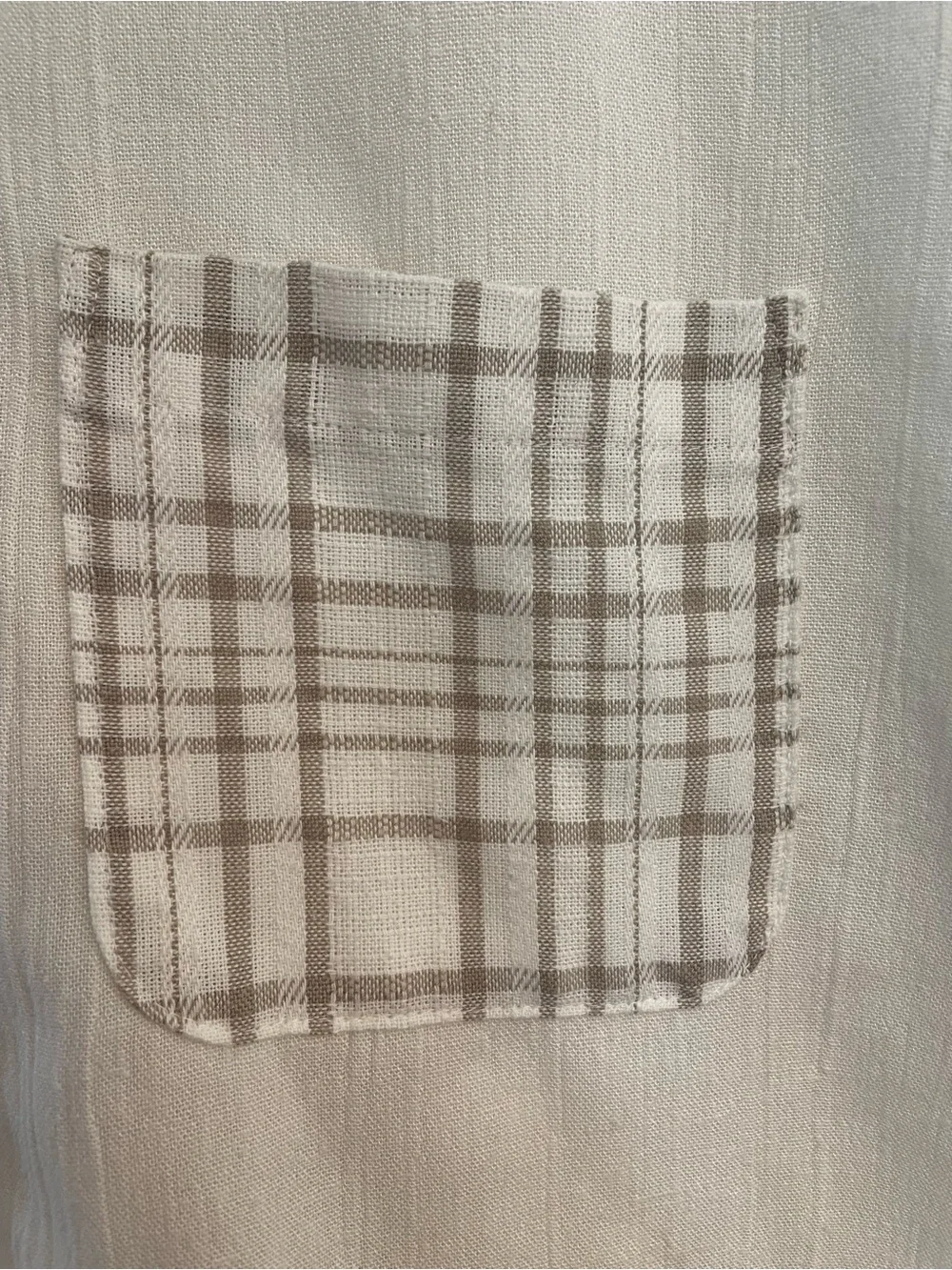 Vintage Alfred Dunner Coastal Grandma White Collared Shirt with Plaid Trim - Picture 6 of 10